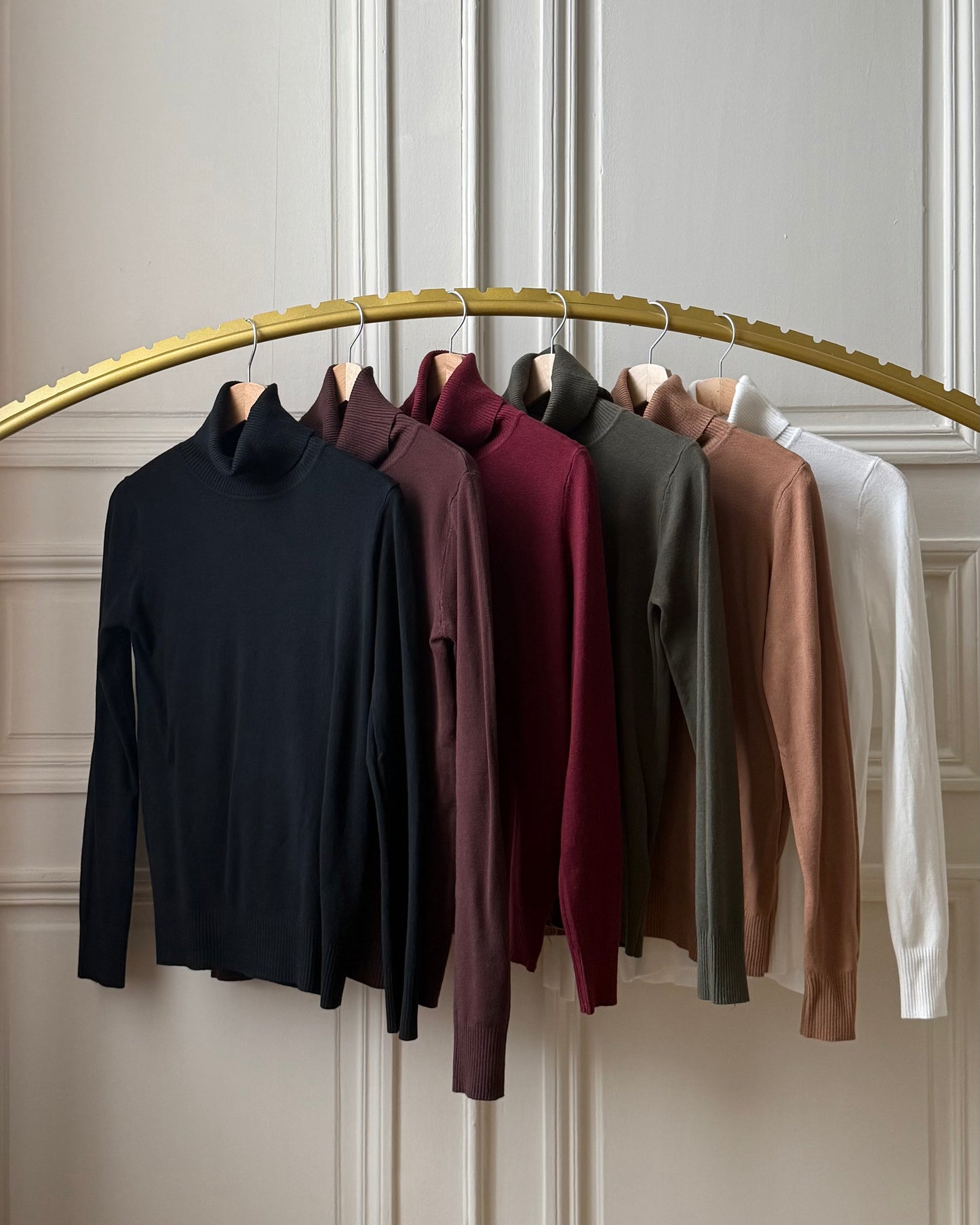 Pull col roulé Noir