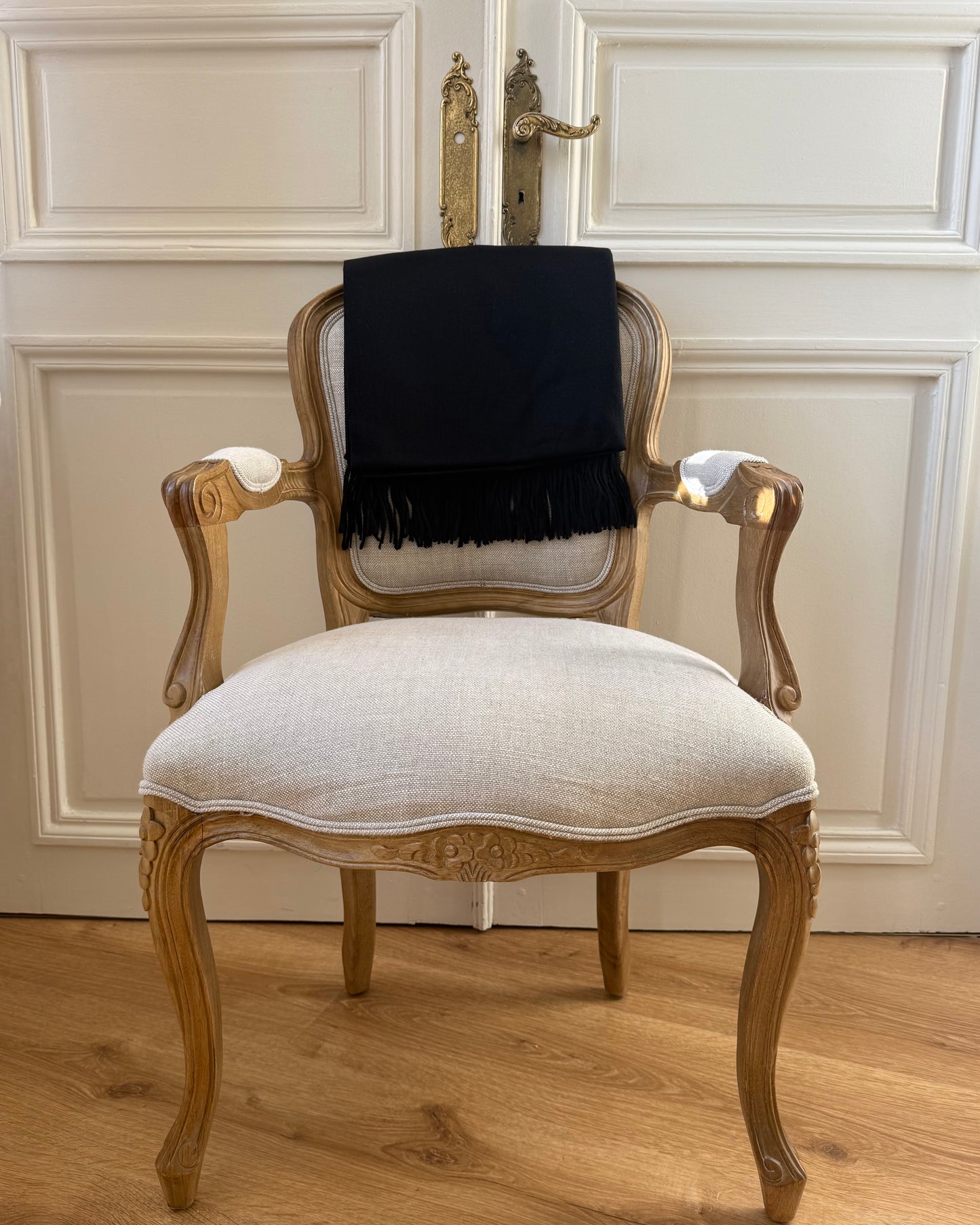 Écharpe cachemire noire