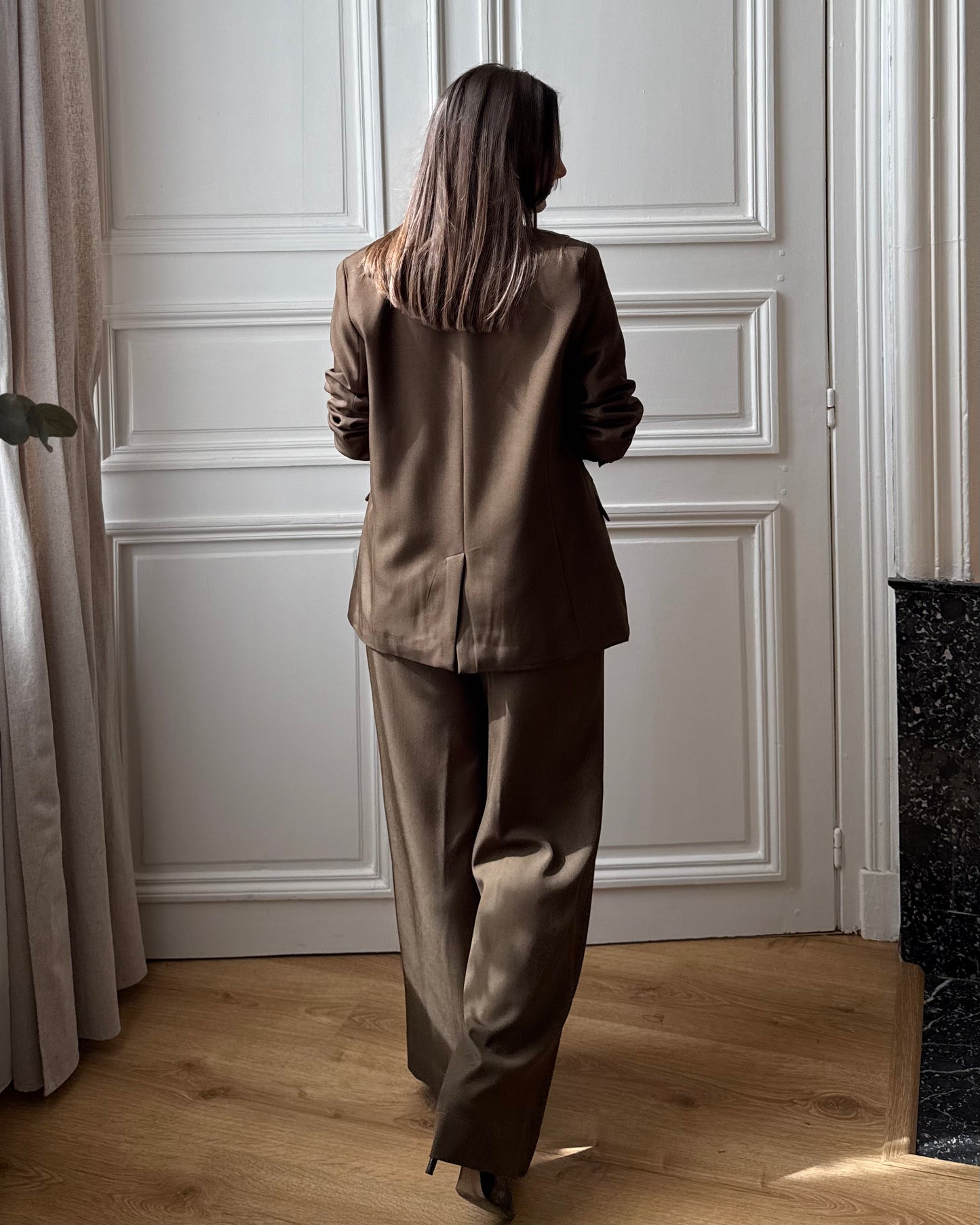 Pantalons à pinces kaki