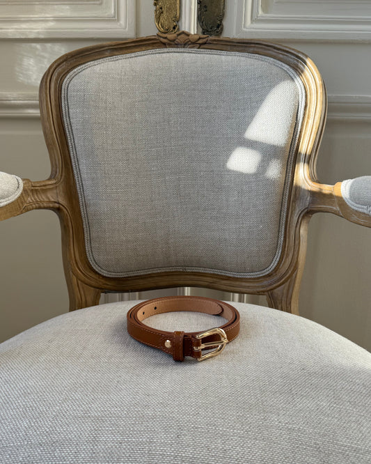 Ceinture fine camel