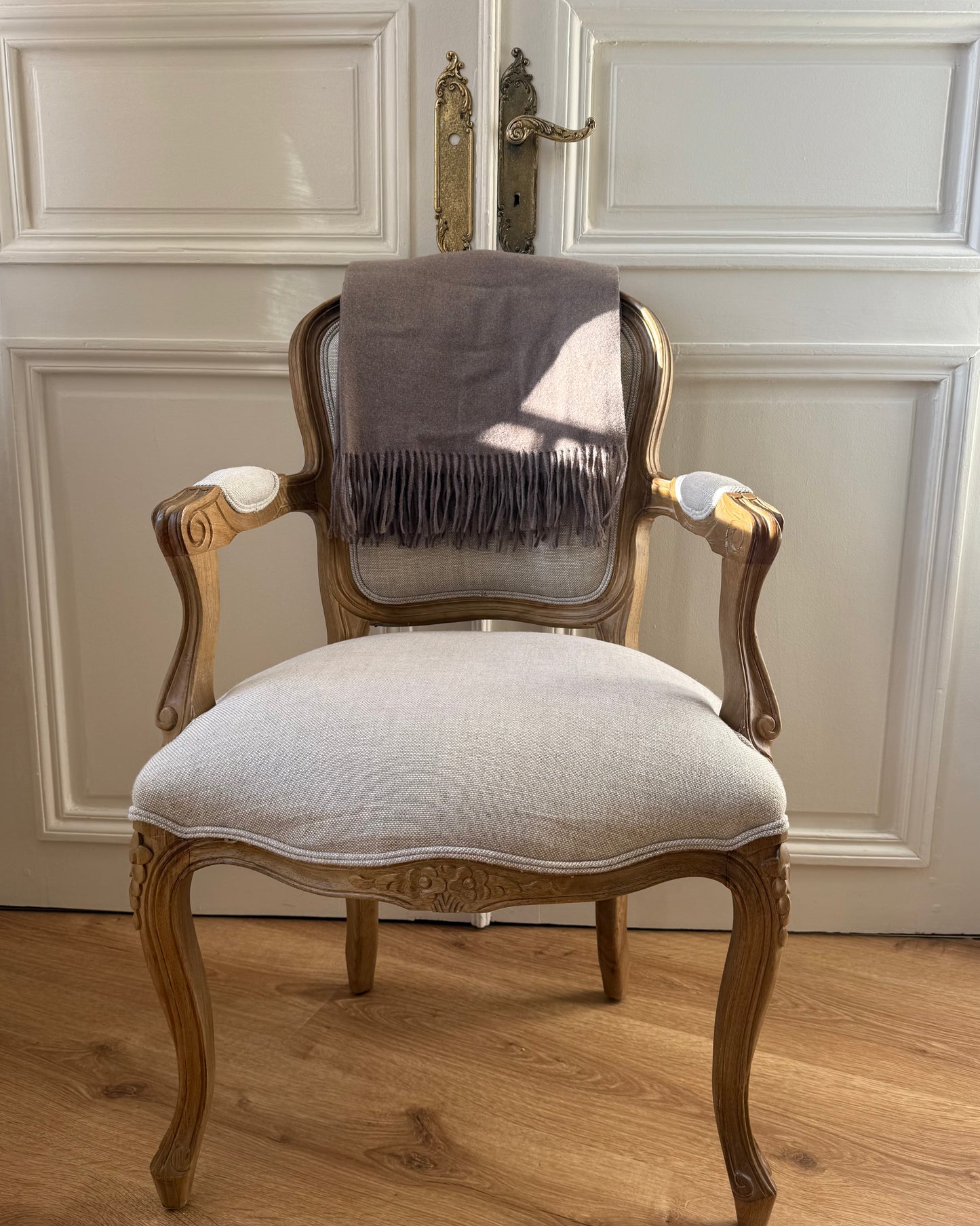 Echarpe cachemire taupe