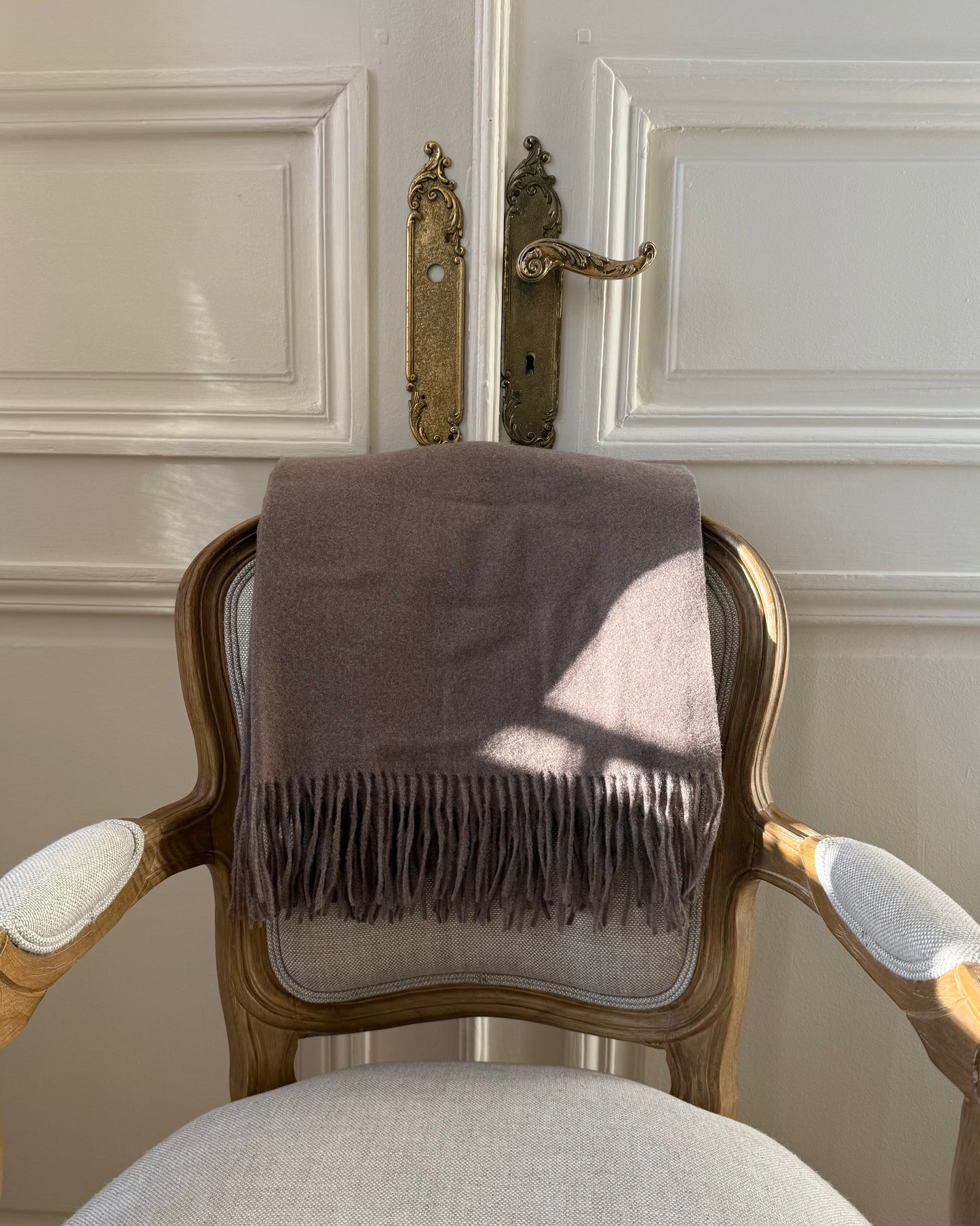 Echarpe cachemire taupe