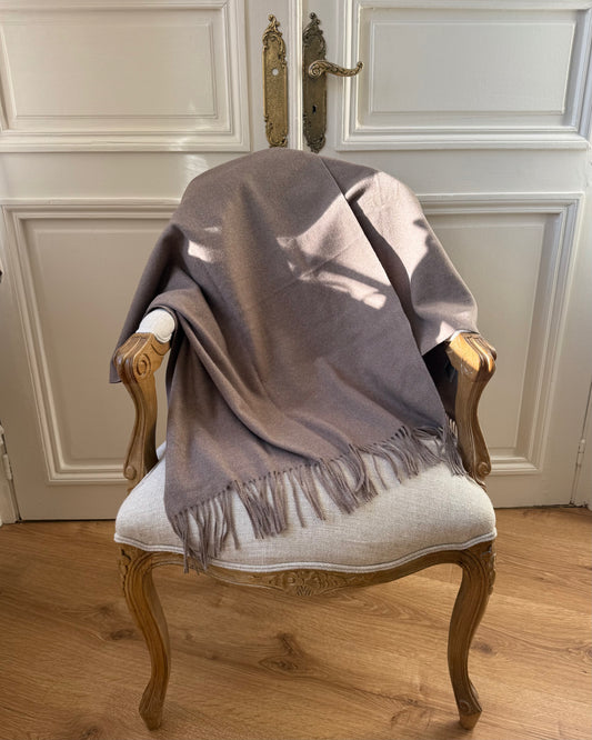 Echarpe cachemire taupe