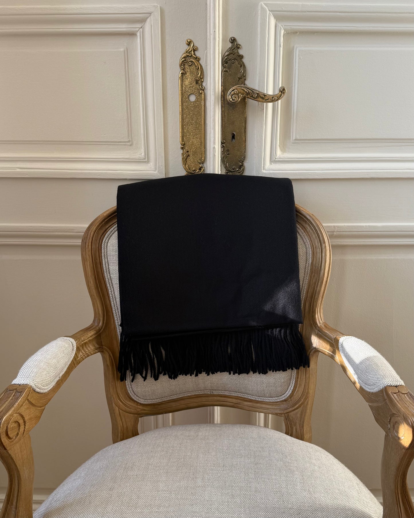 Écharpe cachemire noire