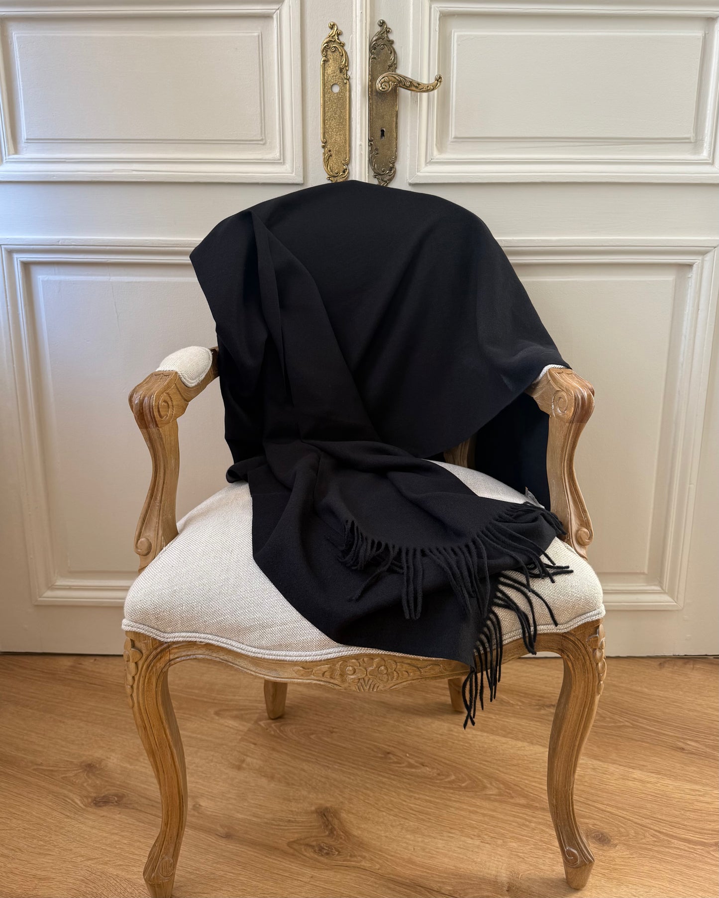 Écharpe cachemire noire