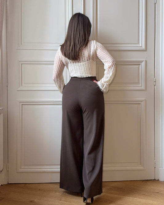 Pantalons à pinces kaki