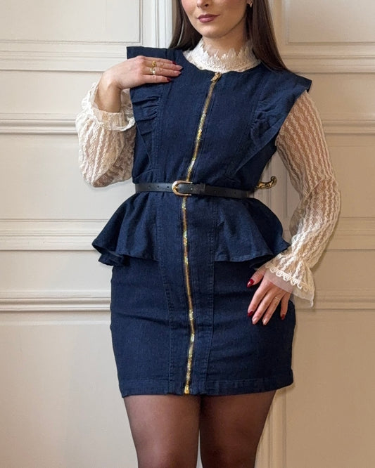 Robe Peplum en jeans